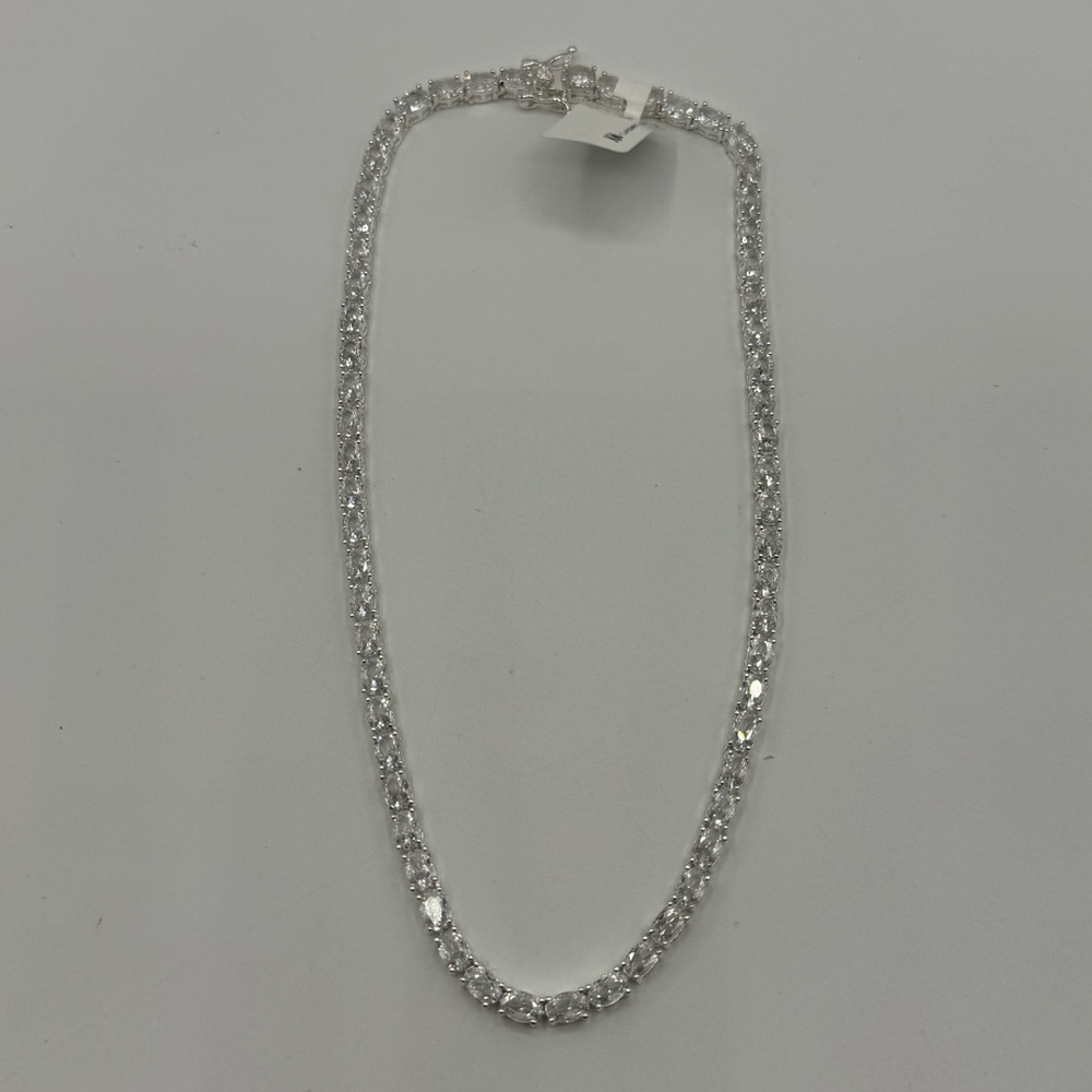 28ct Oval Tennis Necklace - Picture 11 of 15